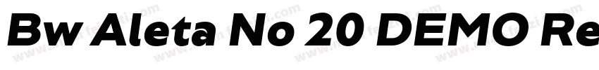 Bw Aleta No 20 DEMO Regula字体转换